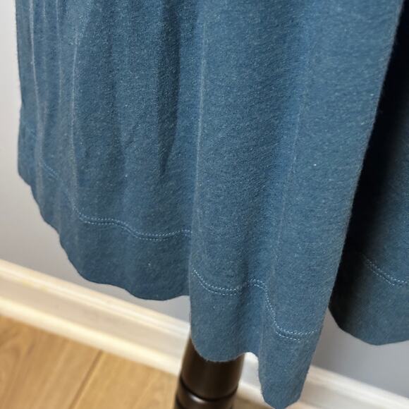 Vince Luxe Deep V Neck Blue Tunic/Dress Chic Breathable Cotton Modal Medium - Picture 6 of 8